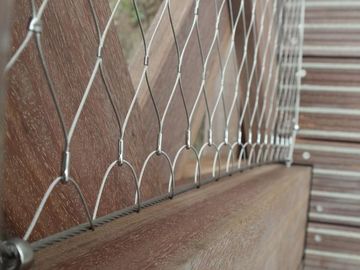 Puntale e maglia annodata della balaustra dell'acciaio inossidabile del cavo di corda per il reticolato del recinto del giardino di sicurezza